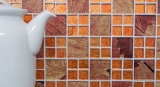 Handmuster Mosaikfliese Transluzent Kombination Glasmosaik Crystal Sunrise orange MOS88-8SRO_m