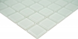Hand-painted mosaic tile Translucent white Glass mosaic Crystal white matt frosted MOS60-0111_m