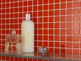 Motif manuel Carreau de mosaïque Translucide rouge Mosaïque de verre Crystal rouge BAD WC cuisine MUR MOS60-0904_m