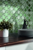 Hand-painted mosaic tile Translucent green Combination glass mosaic Crystal green green matt MOS78-0504_m