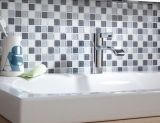 Hand-painted mosaic tile Translucent gray Glass mosaic Crystal gray BATH WC Kitchen WALL MOS62-0204_m