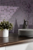 Piastrella di mosaico dipinta a mano Mosaico di vetro viola traslucido Cristallo viola BAGNO WC Cucina PARETE MOS62-1104_m