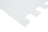 Motif à main Carreau de mosaïque Translucide blanc Brick Mosaïque de verre Crystal blanc SALLE DE BAINS WC CUISINE MUR MOS66-0102_m