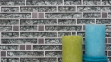 Piastrella di mosaico campione a mano Piastrella specchio traslucido acciaio inox verde grigio mosaico di vetro composito Cristallo acciaio pietra verde grigio MOS87-MV728_m