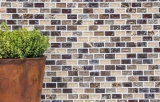 Handmuster Mosaikfliese Fliesenspiegel Transluzent dunkelbeige Brick Glasmosaik Crystal Stein emperador dunkel MOS87-B1155_m