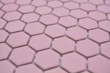 Hand pattern ceramic mosaic hexagon antique pink R10B shower tray floor tile mosaic tile kitchen bathroom floor MOS11H-1111-R10_m