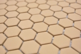 Modello a mano mosaico ceramico esagono ocra arancione R10B piatto doccia piastrella pavimento piastrella mosaico cucina bagno pavimento MOS11H-1208-R10_m