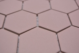 Handmuster Keramik Mosaik Hexagon klinkerrot R10B Duschtasse Bodenfliese Mosaikfliese  Küche Bad Boden MOS11H-0099-R10_m