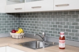 Metro Subway mosaico piastrelle ceramica grigio verde backsplash cucina muro MOS26M-0218_f | 10 mosaico tappetini