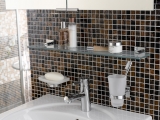 Mosaic tile glass Goldstar brown wall tile bathroom tile shower splashback tile backsplash MOS54-1306_f | 10 mosaic mats