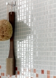 Mosaikfliese Transluzent weiß mit grünstich Glasmosaik Crystal BAD WC Küche MOS60-0102_f | 10 Mosaikmatten