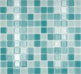 Carreau de mosaïque vert translucide Mosaïque de verre Crystal vert BAD WC cuisine MUR MOS62-0602_f | 10 tapis de mosaïque