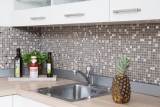 Mosaikfliese Transluzent Stein weiß SILK BAD WC Küche WAND MOS91-0214_f | 10 Mosaikmatten