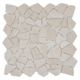 Mosaik Fliese Marmor Naturstein weiß Bruch Ciot Botticino Anticato MOS44-0104_f